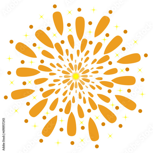 Abstract fireworks burst 