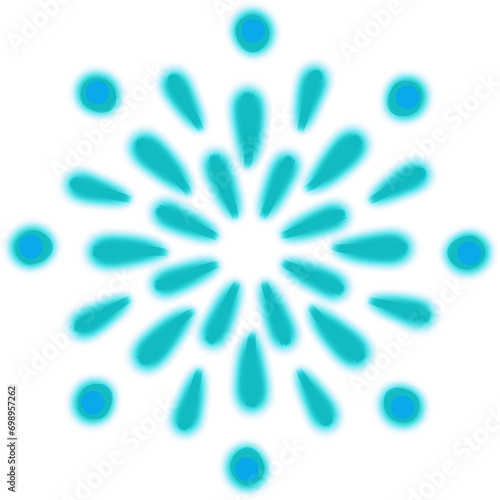 blue fireworks burst 
