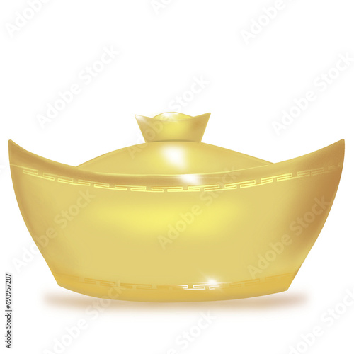 golden crown isolated on white