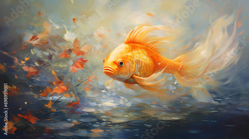 Goldfish in the lake
