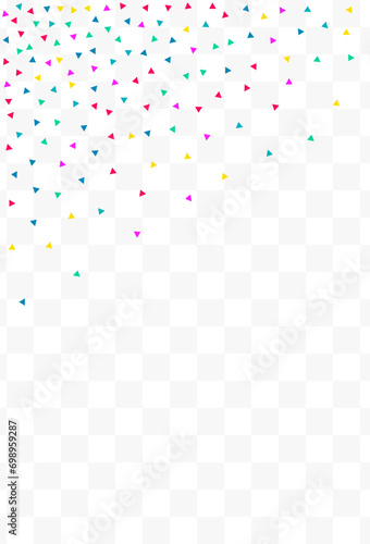 Rainbow Confetti Effect Vector Transparent