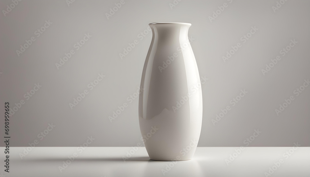 Empty white vase on the wall
