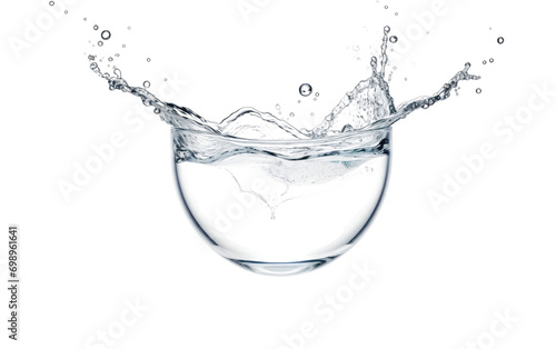 Crystal Clear Water bowl On Transparent Background
