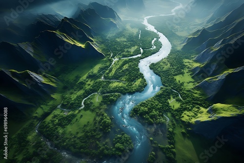 Awe-Inspiring Aerial View of the World's Natural Beauty © George Designpro