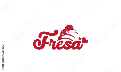 Fresa typography for Icecream business.