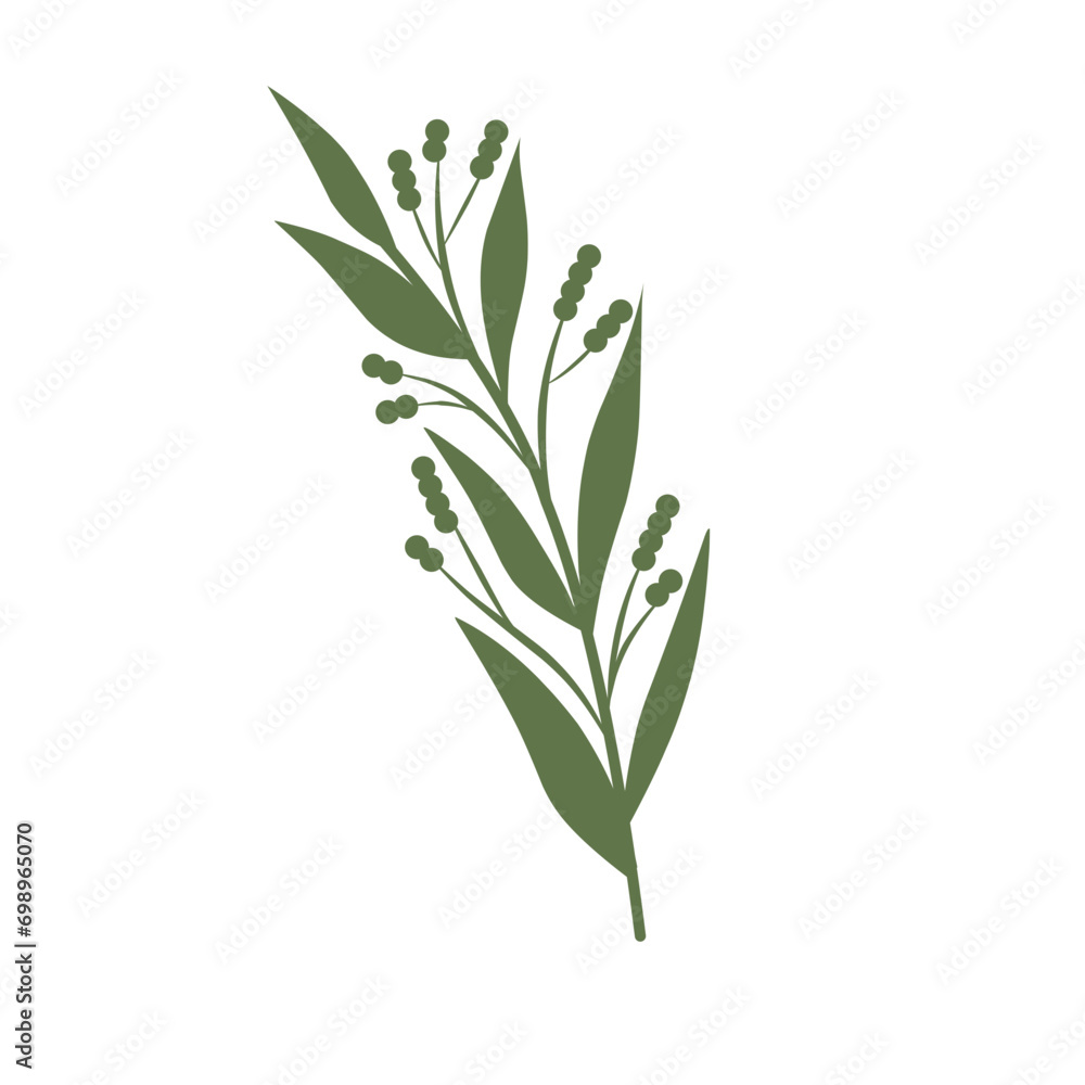 Naklejka premium Green Leaves Element 