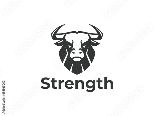 head bull logo vector icon illustration, logo template