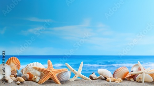 Sea shells and starfish