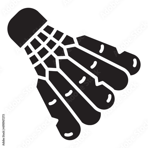 Shuttlecock glyph icon