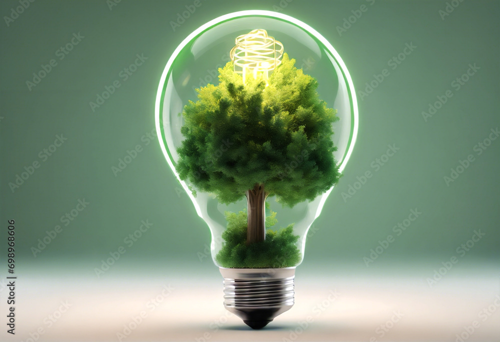 Luce Ecologica- Albero Gigante a Forma di Lampadina