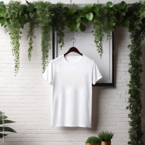 T-shirt design, blank white shirt, front isolated. Mock up template for design print.