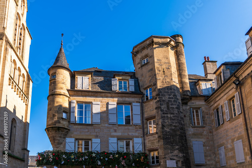 Medieval buildings on Place Charles de Gaulle, in Brive la Gaillarde, Corrèze, Nouvelle Aquitaine, France photo