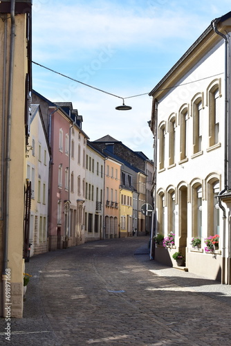 old town street in Echternach, Luxembourg photo
