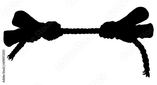 Tug of war. Vector drawing