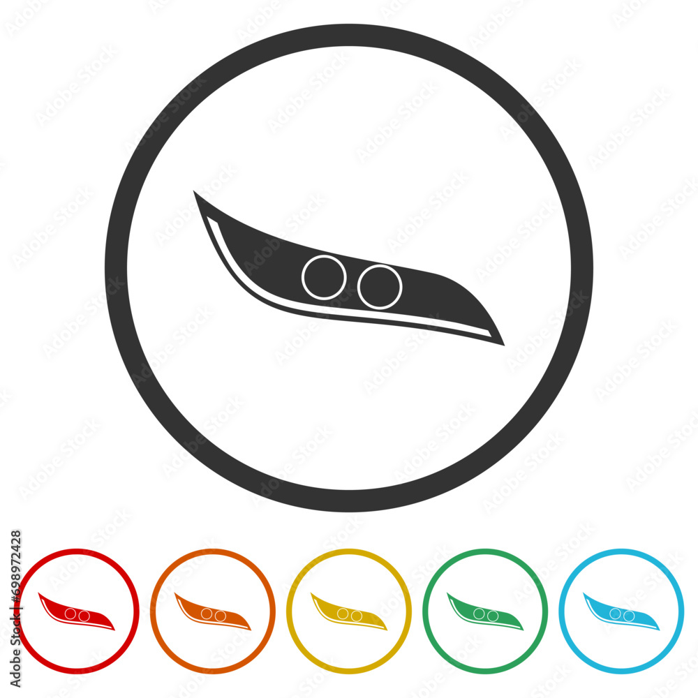 Car headlight icon. Set icons in color circle buttons Car headlight icon. Set icons in color circle buttons