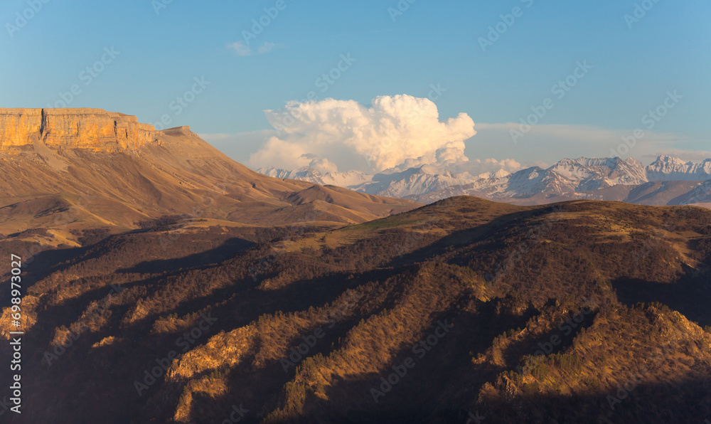 Naklejka premium Panoramic view of the Caucasus mountains