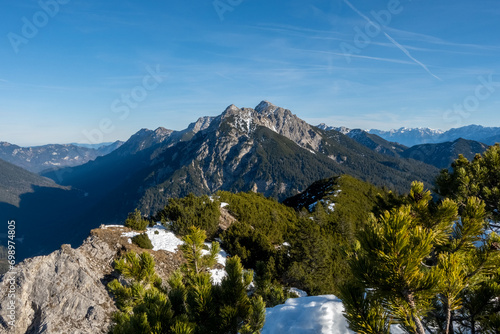 view from the Gugger summit, Ammergauer Alps, Austria photo