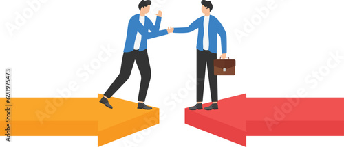 Agreement business. Concept business illustration. Vector flat

