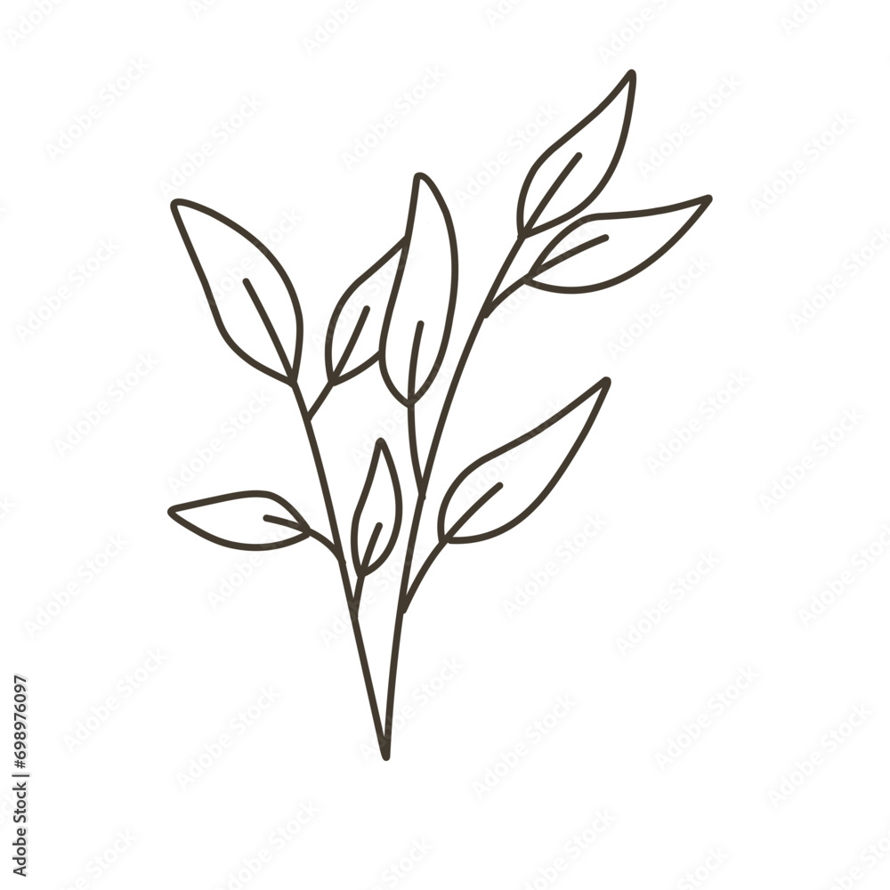Blob line art leaf Blob line art leaf