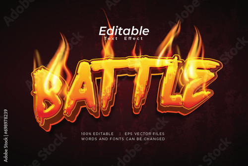 3d editable text effect with fire decoration