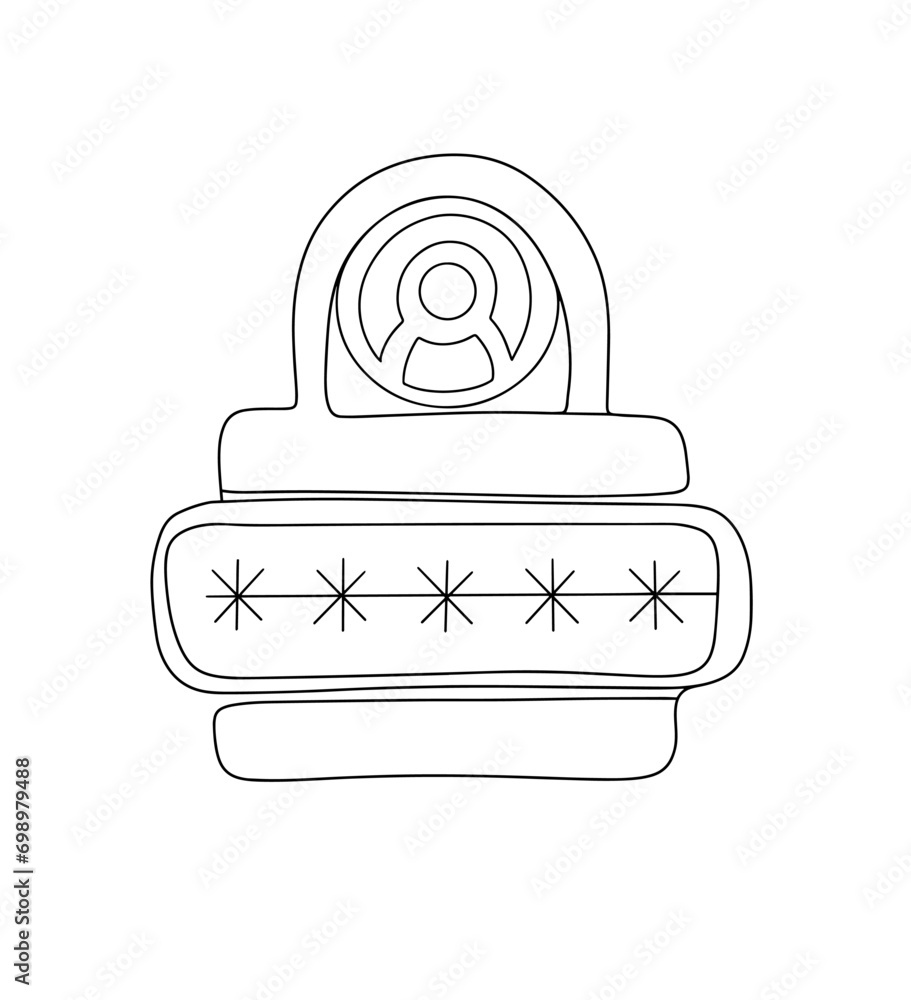 Password. Lock. Personal. One line Password. Lock. Personal. One line