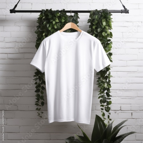 T-shirt design, blank white shirt, front isolated. Mock up template for design print.