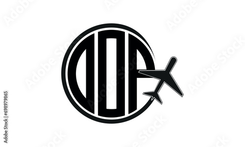 OOP three initial letter circle tour & travel agency logo design vector template. hajj Umrah agency, abstract, wordmark, business, monogram, minimalist, brand, company, flat, tourism agency, tourist
