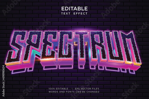 Vibrant Neon Night Light Editable Text Effect