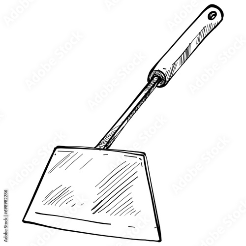 Hoe handdrawn illustration