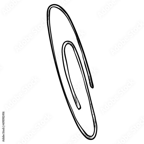 paperclip handdrawn illustration