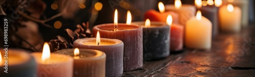 Various candles banner  photo