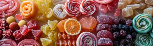 Various candy sweets banner