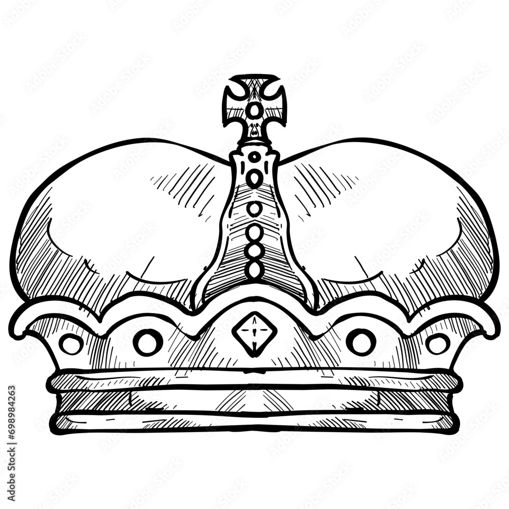 crown handdrawn illustration
