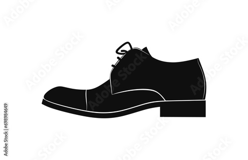 A Male Shoe vector silhouette isolated on a white background © Gfx Expert Team