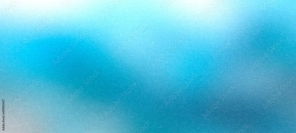 Light blue white color gradient background, smooth grainy texture effect, copy space - obrazy, fototapety, plakaty 