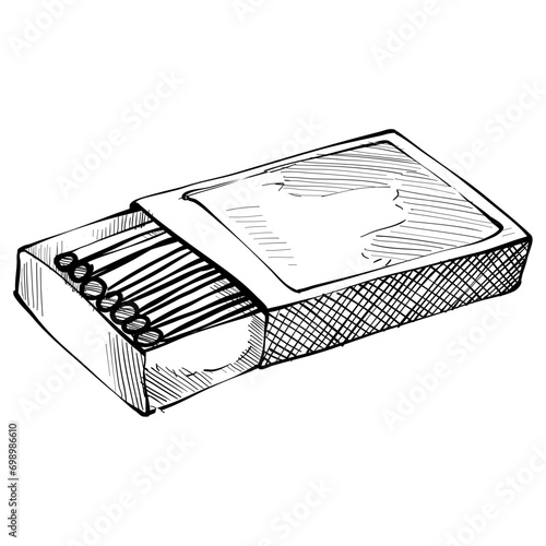 stick lighter handdrawn illustration