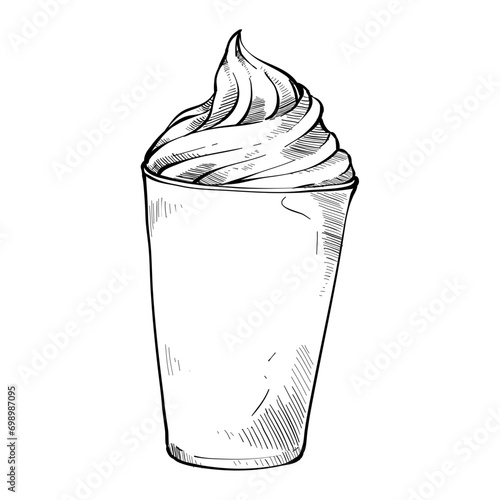 coffee mochaccino handdrawn illustration photo
