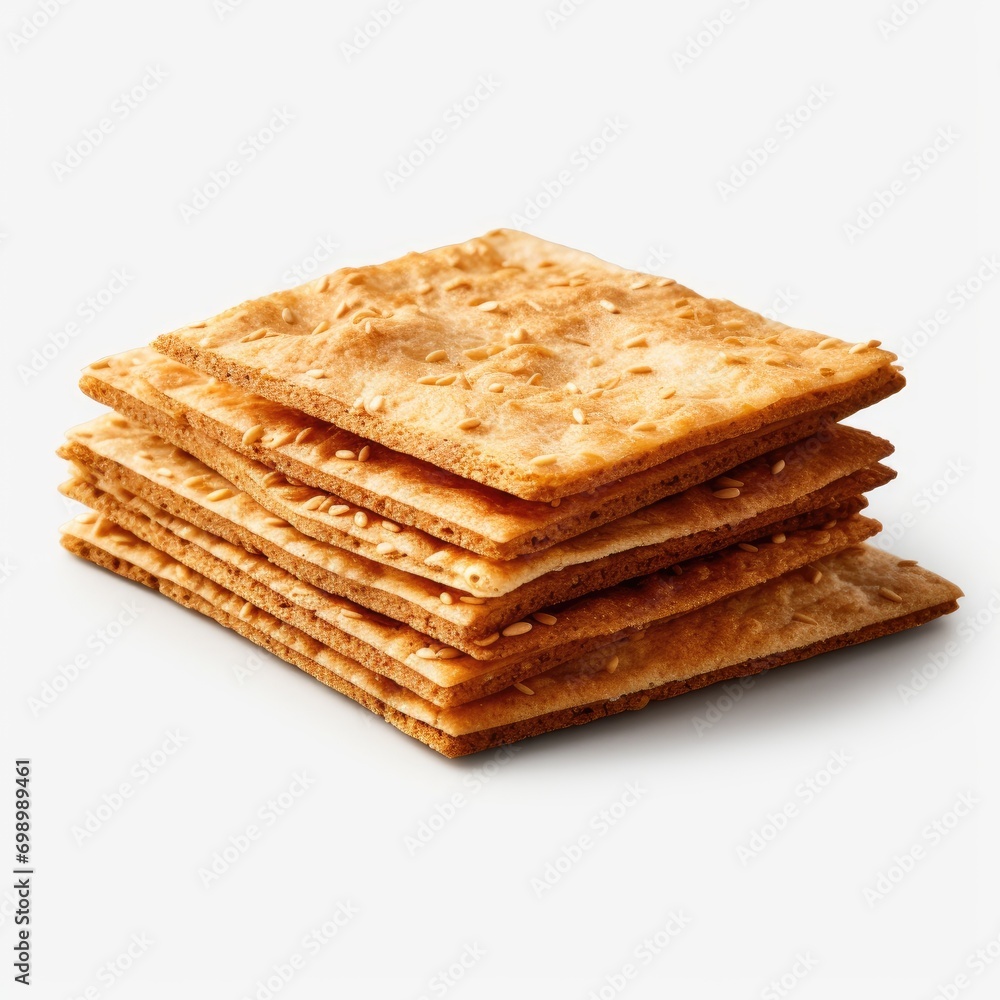 Swedish crispbread, knickered with white background. Swedish crispbread, knickered with white background.