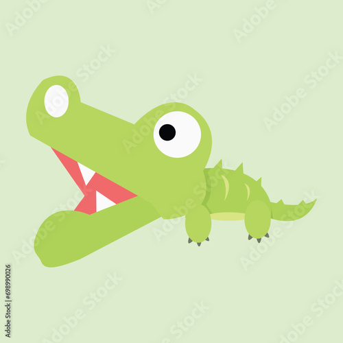 illustration of cute crocodile animal