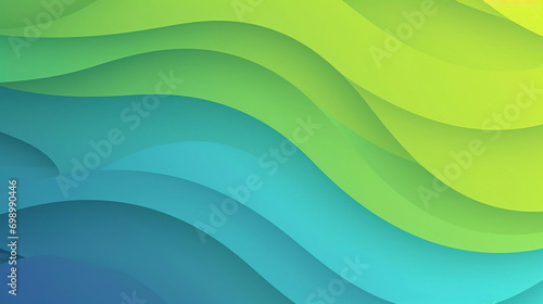 Flat shapeless abstract lime green electric blue yellow background gradient wallpaper photo