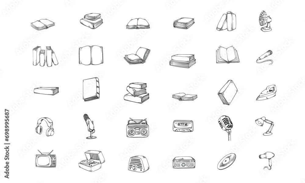 book position handdrawn collection book position handdrawn collection