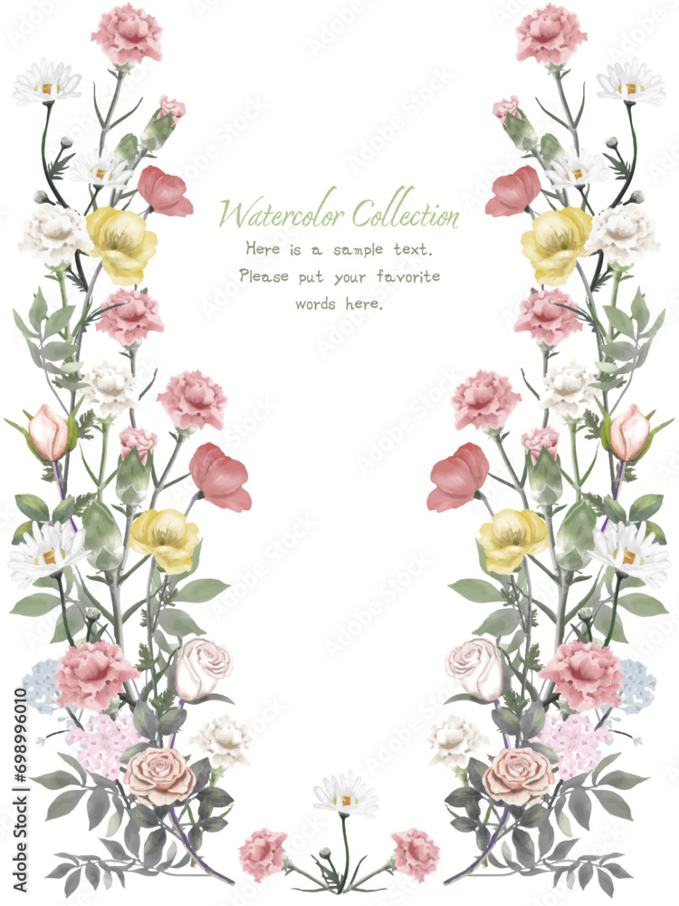 初夏の花のフレーム（ポストカード）