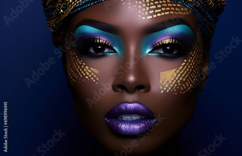 Wallpaper Mural Artful Colorful woman makeup. Portrait style people. Fictional person. Generate Ai Torontodigital.ca