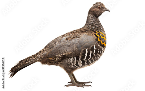 Embracing the Tranquility of Sooty Grouse Paradise Isolated on Transparent Background PNG.