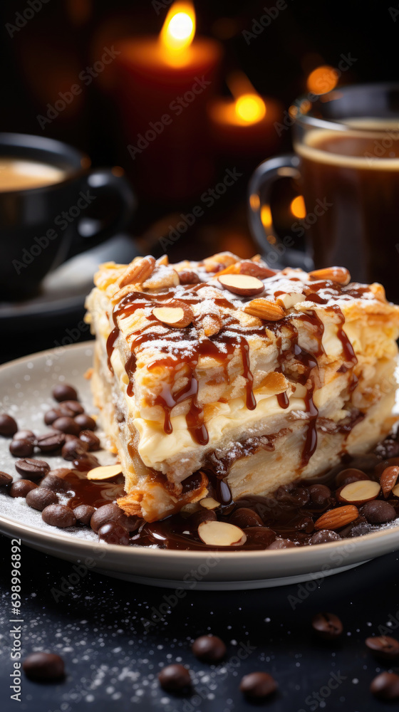 Coffee pie and a nice cup of coffee Coffee pie and a nice cup of coffee