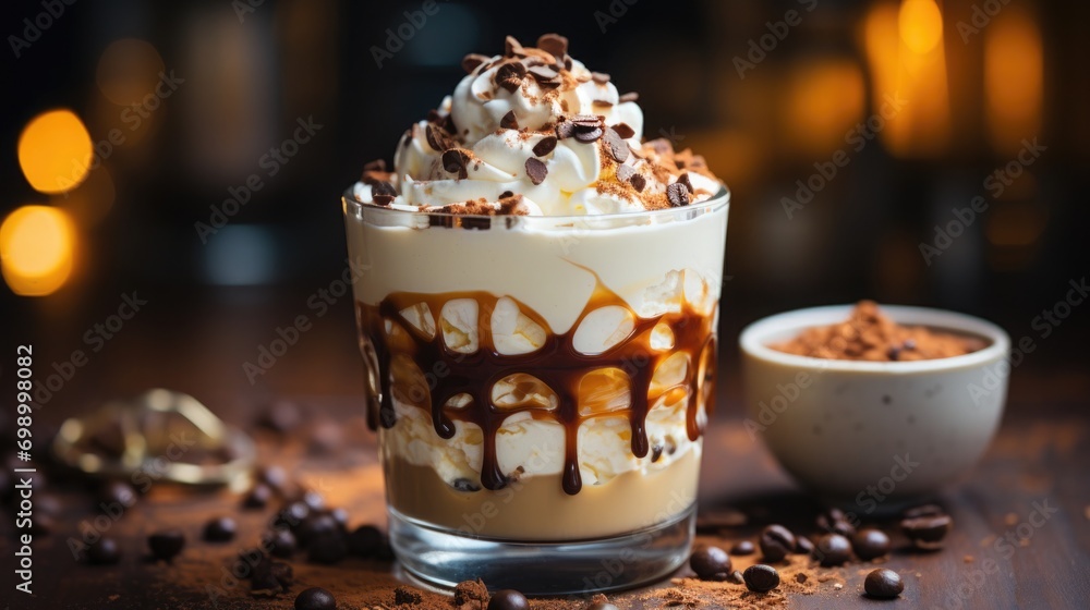chocolate with whipped cream chocolate with whipped cream