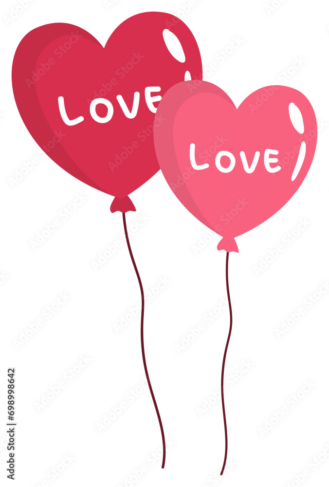 love ballon vector illustration