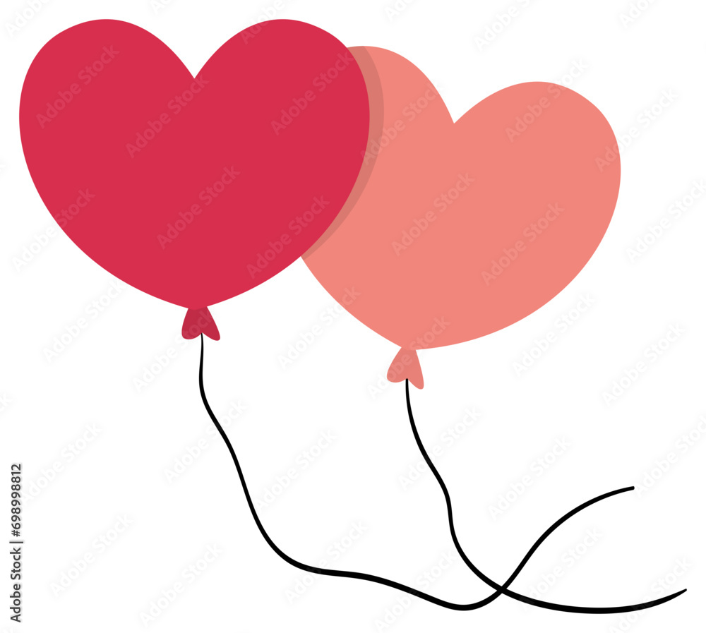 heart shape balloon vector illustration