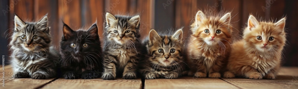Kittens background. Banner