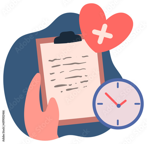 medical report vector illustration